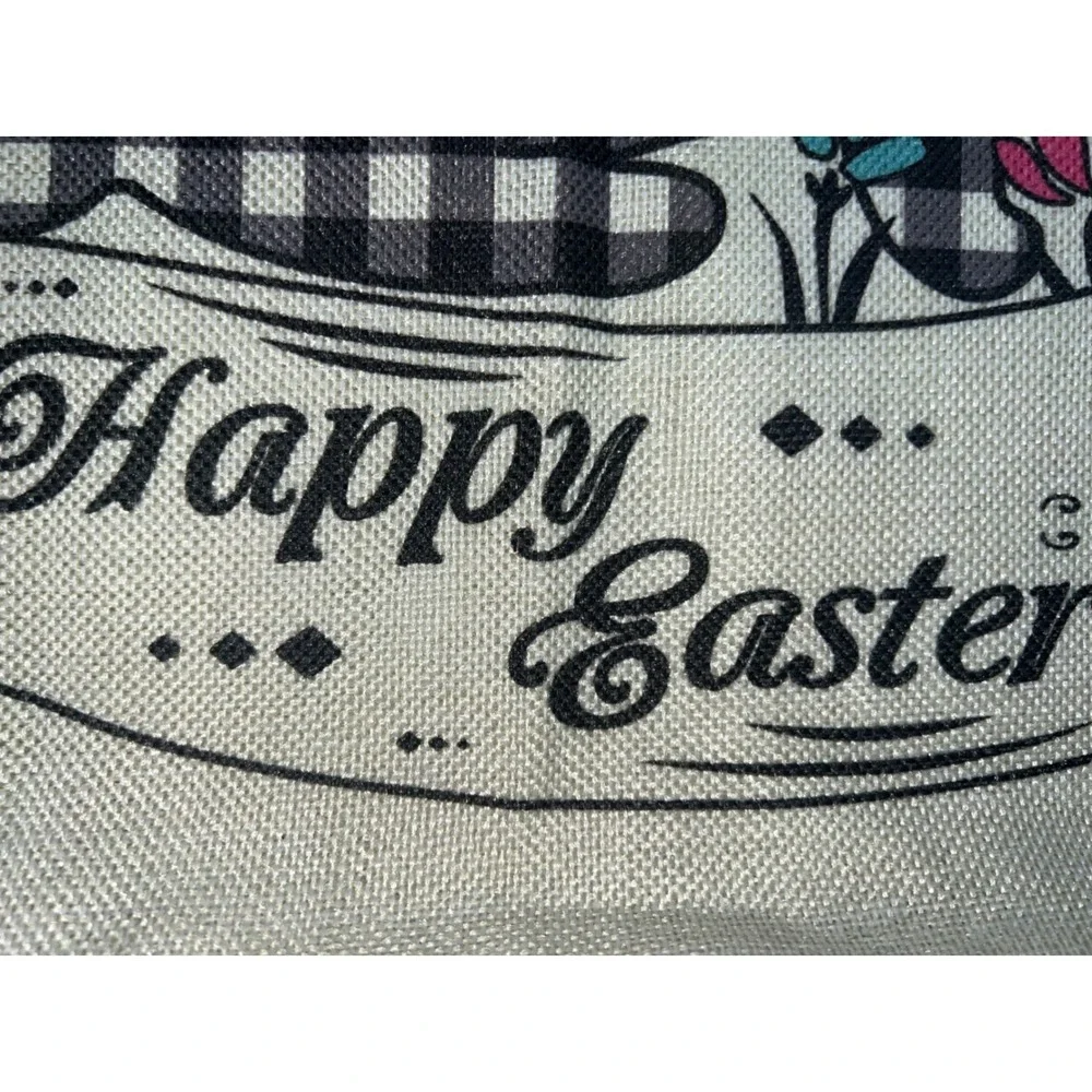 Easter Throw Pillow‎ Cover Buffalo Plaid Bunny Carrot Truck Farmhouse Decor